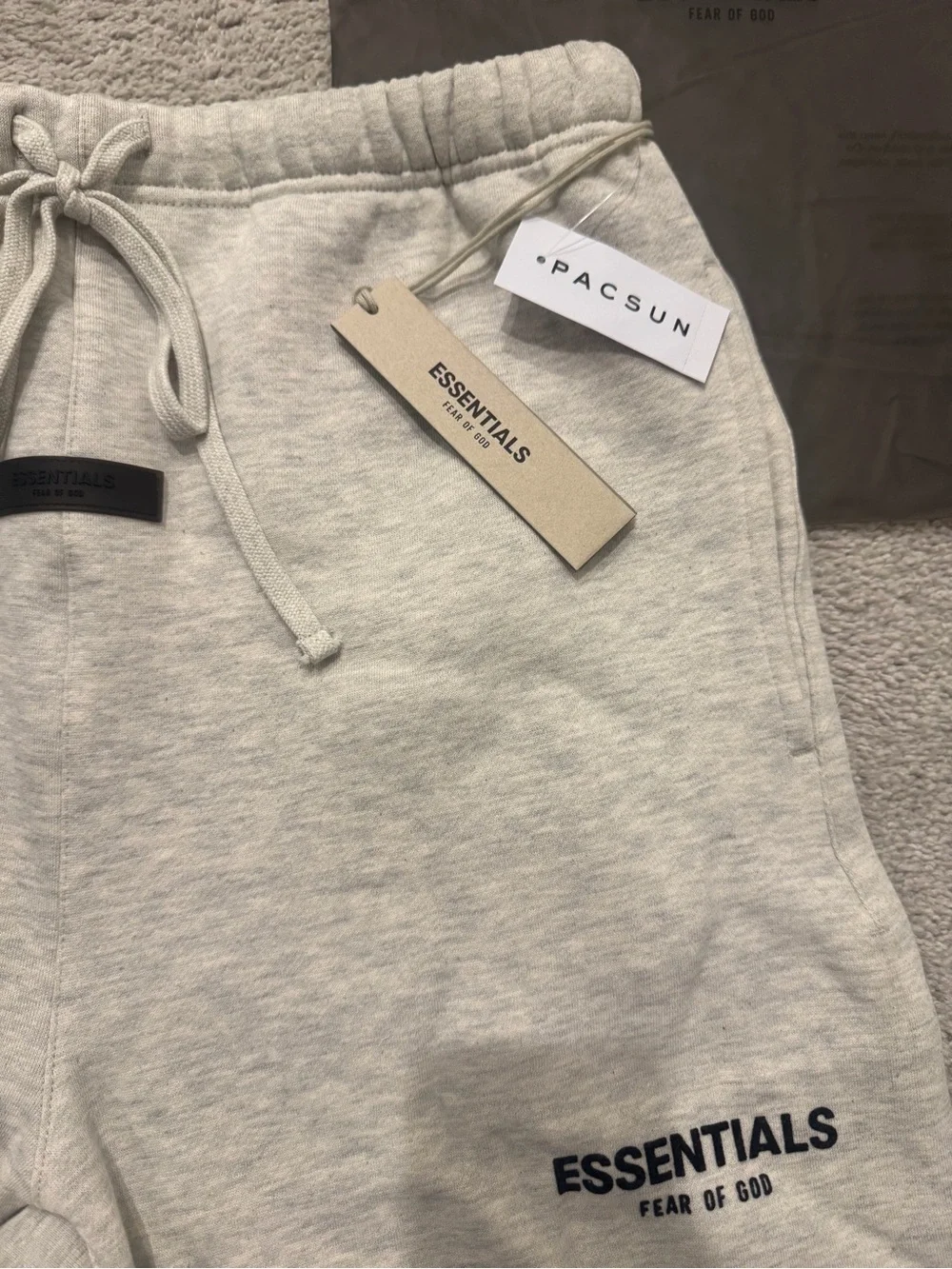 Essentials Fear of God Light Oatmeal Shorts